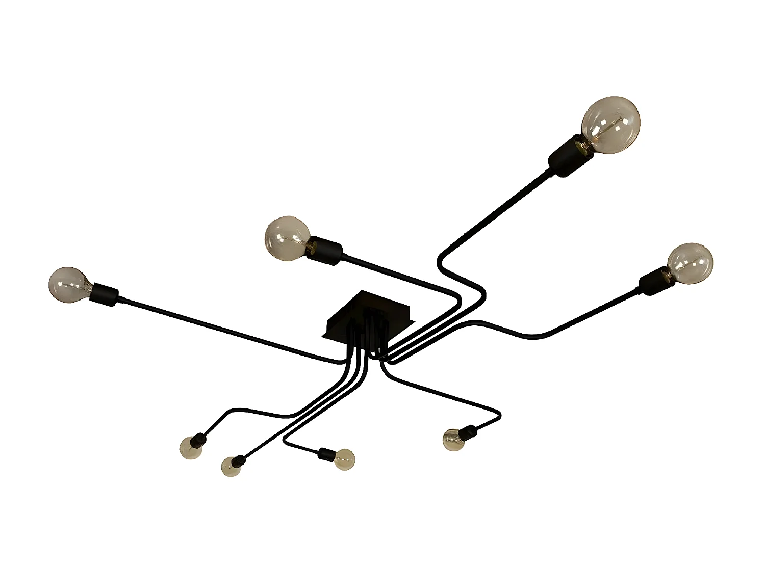 Plafondlamp Trapani - Zwart - 180x120x15 cm - EPIKASA