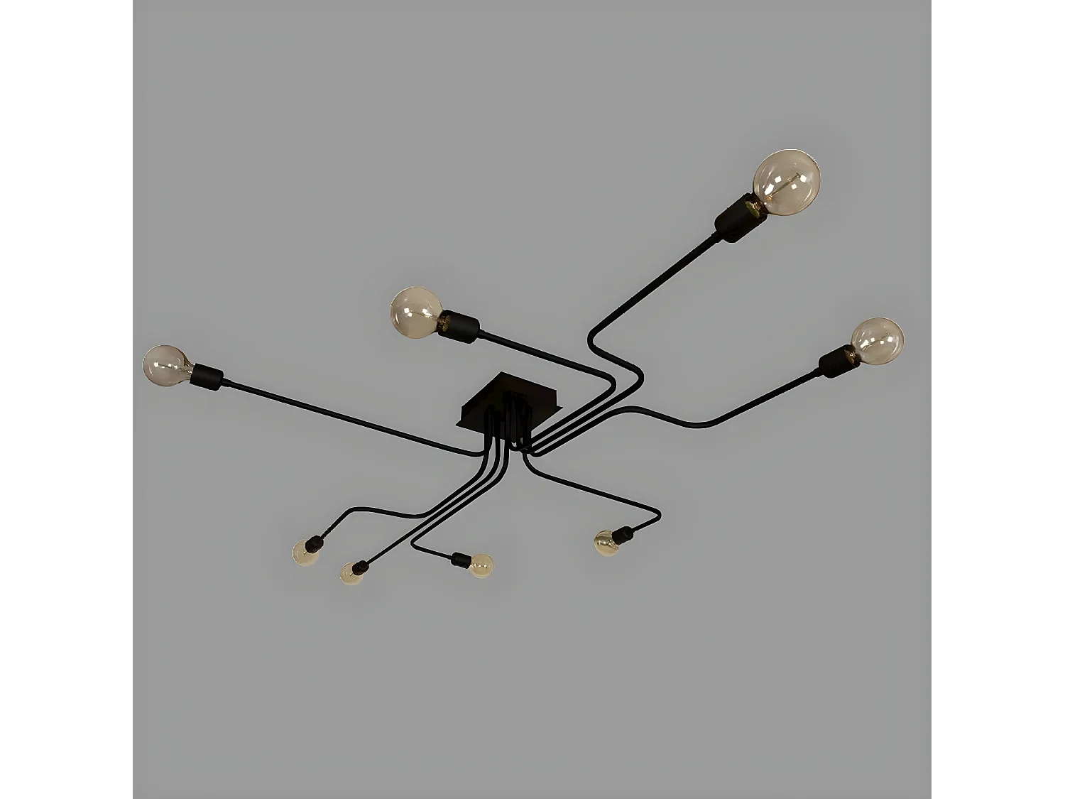 Plafondlamp Trapani - Zwart - 180x120x15 cm - EPIKASA