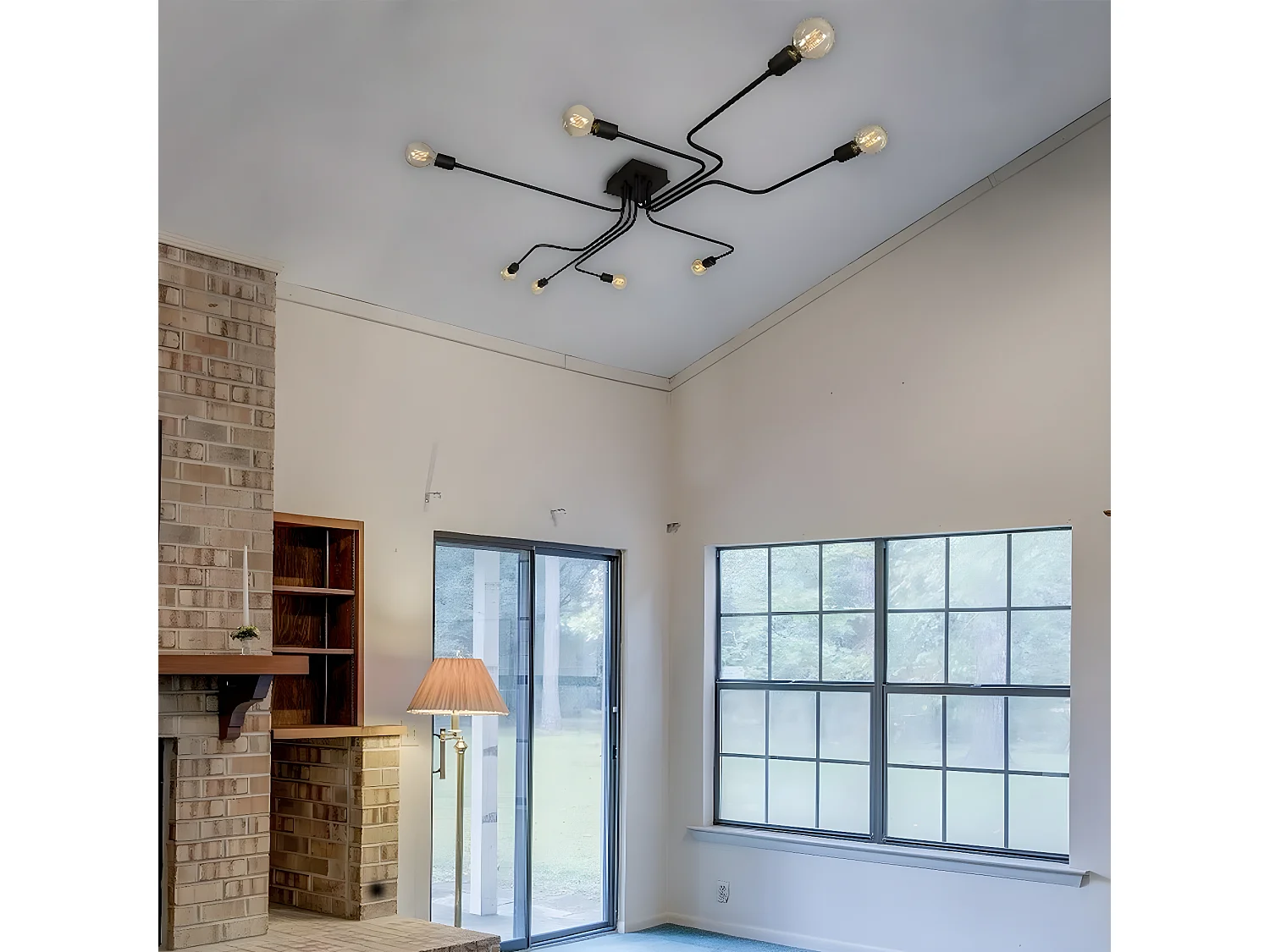 Plafondlamp Trapani - Zwart - 180x120x15 cm - EPIKASA