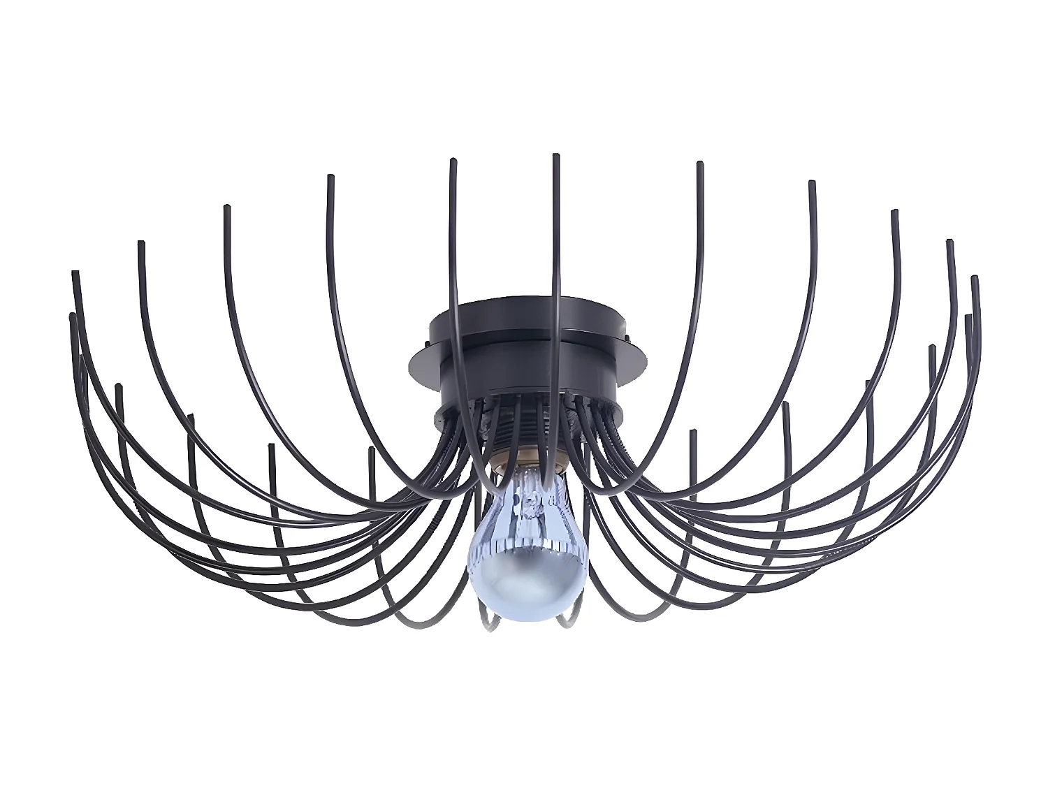 Plafondlamp Carrara - Zwart - 46x46x13 cm - EPIKASA