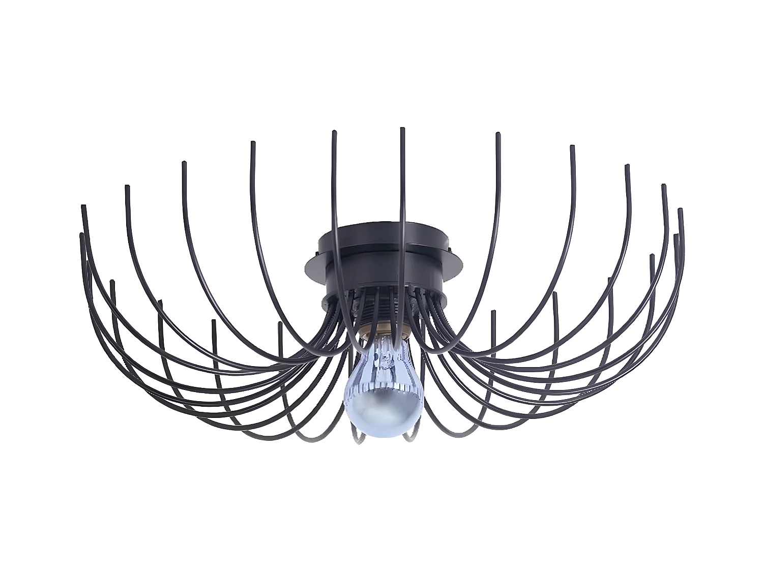 Plafondlamp Carrara - Zwart - 46x46x13 cm - EPIKASA