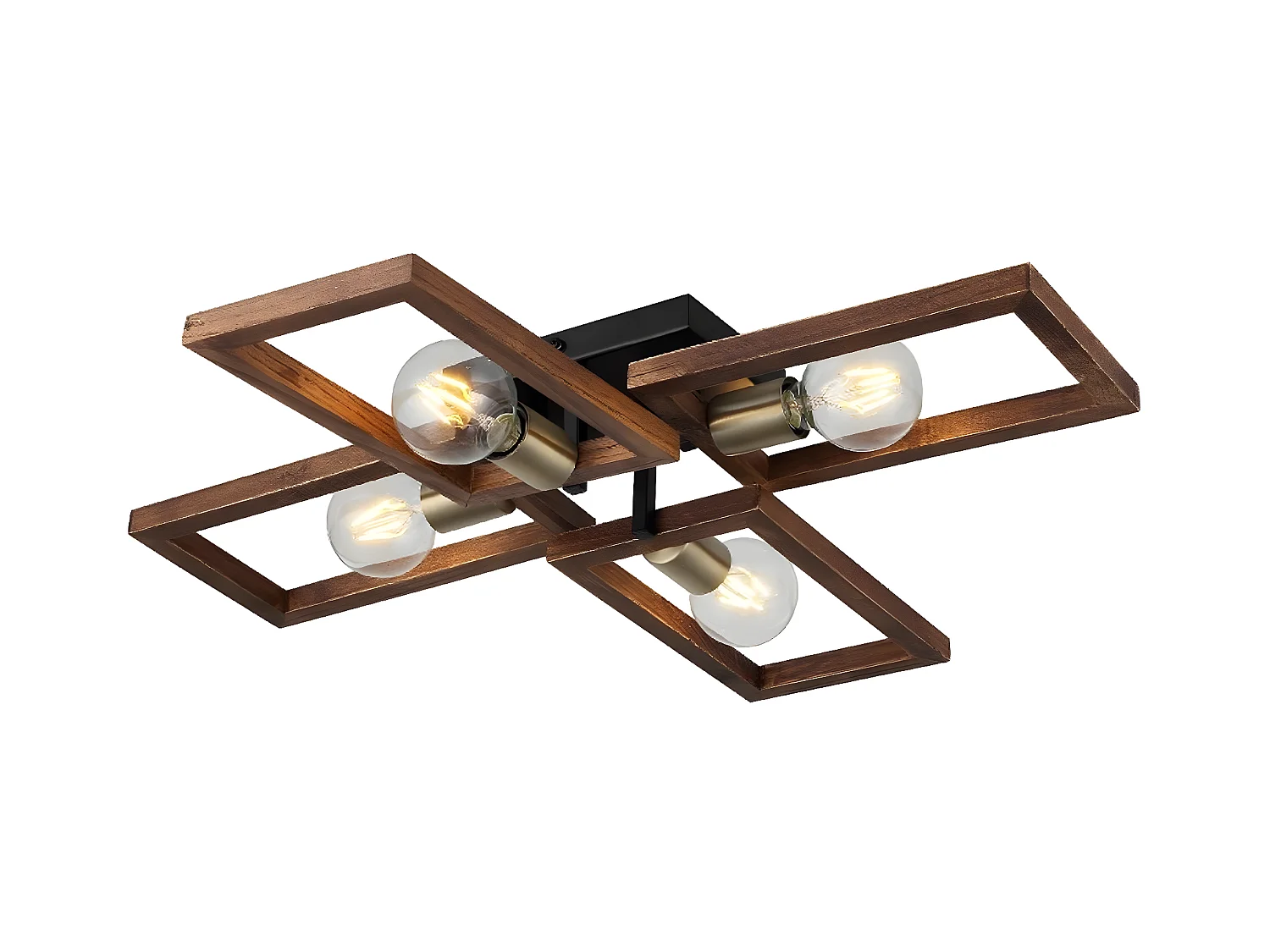 Plafondlamp Como - Hout - 70x66x12 cm - EPIKASA