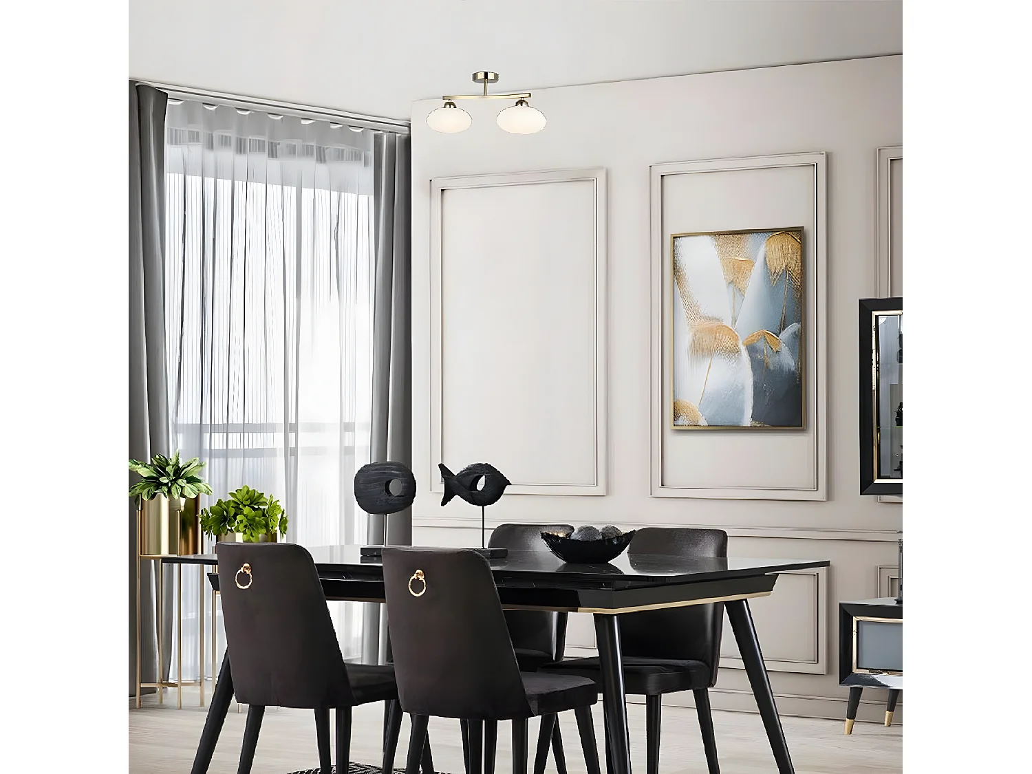 Plafondlamp Udine - Goud - 22,5x55x26 cm - EPIKASA