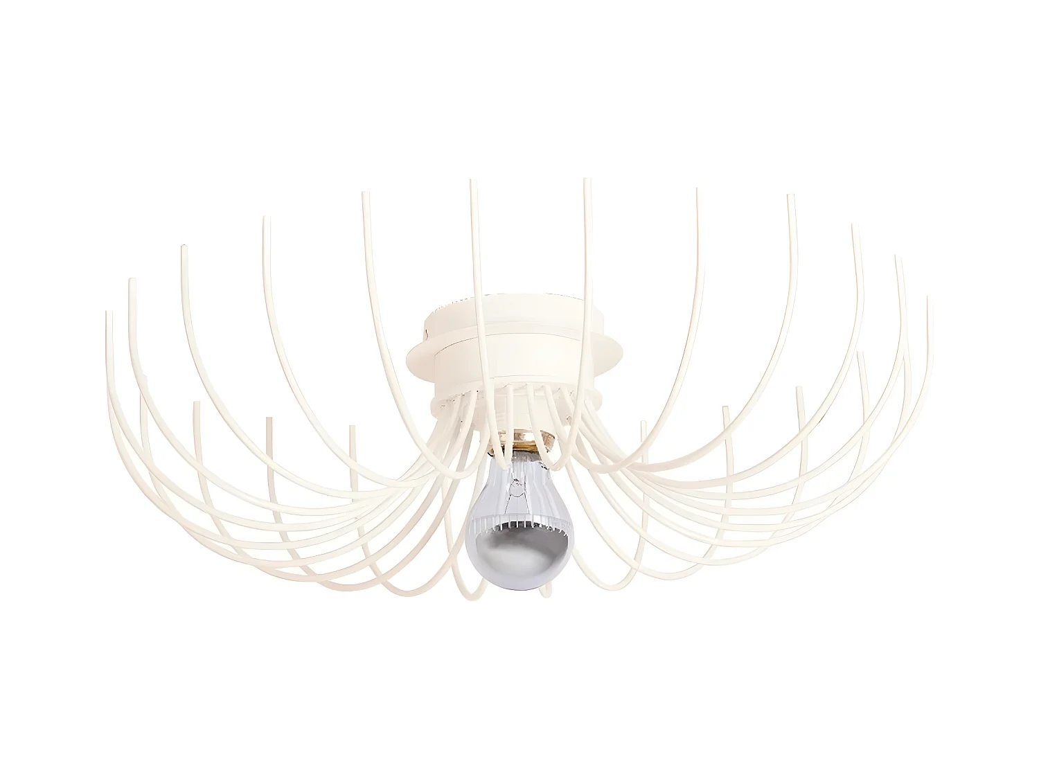 Candeeiro de Teto Carrara, Branco, 46x46x13 cm, EPIKASA