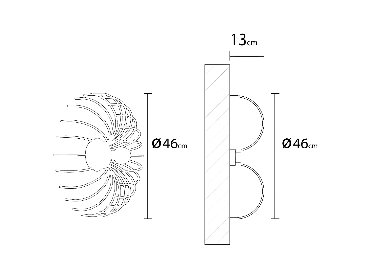 Candeeiro de Teto Carrara, Branco, 46x46x13 cm, EPIKASA