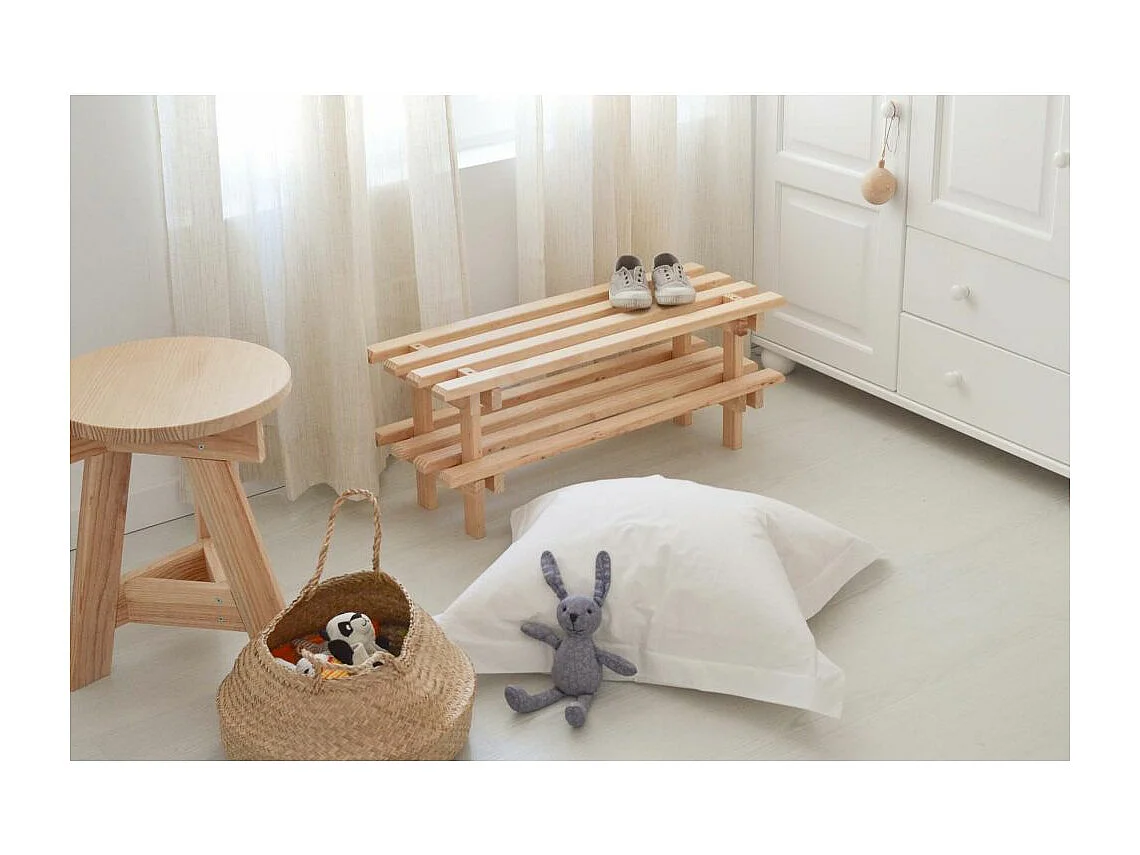 Schuhschrank aus Rohkiefernholz "Evolution"