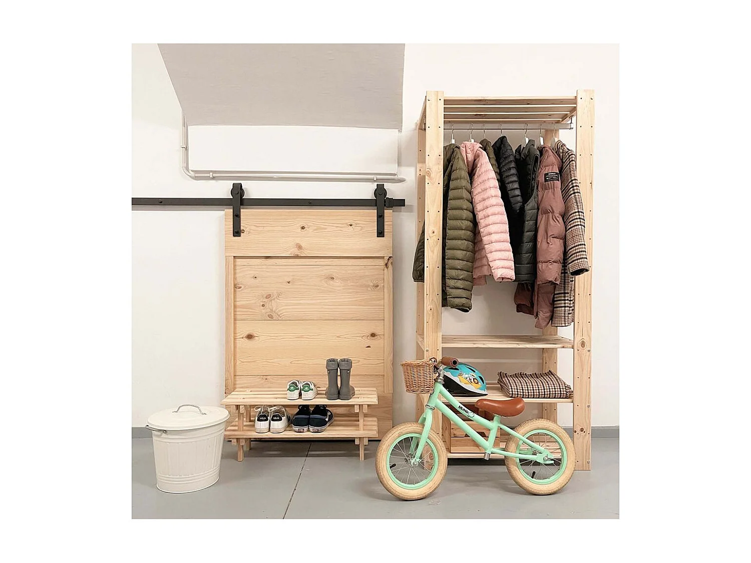 Meuble à chaussures en pin massif Evolution