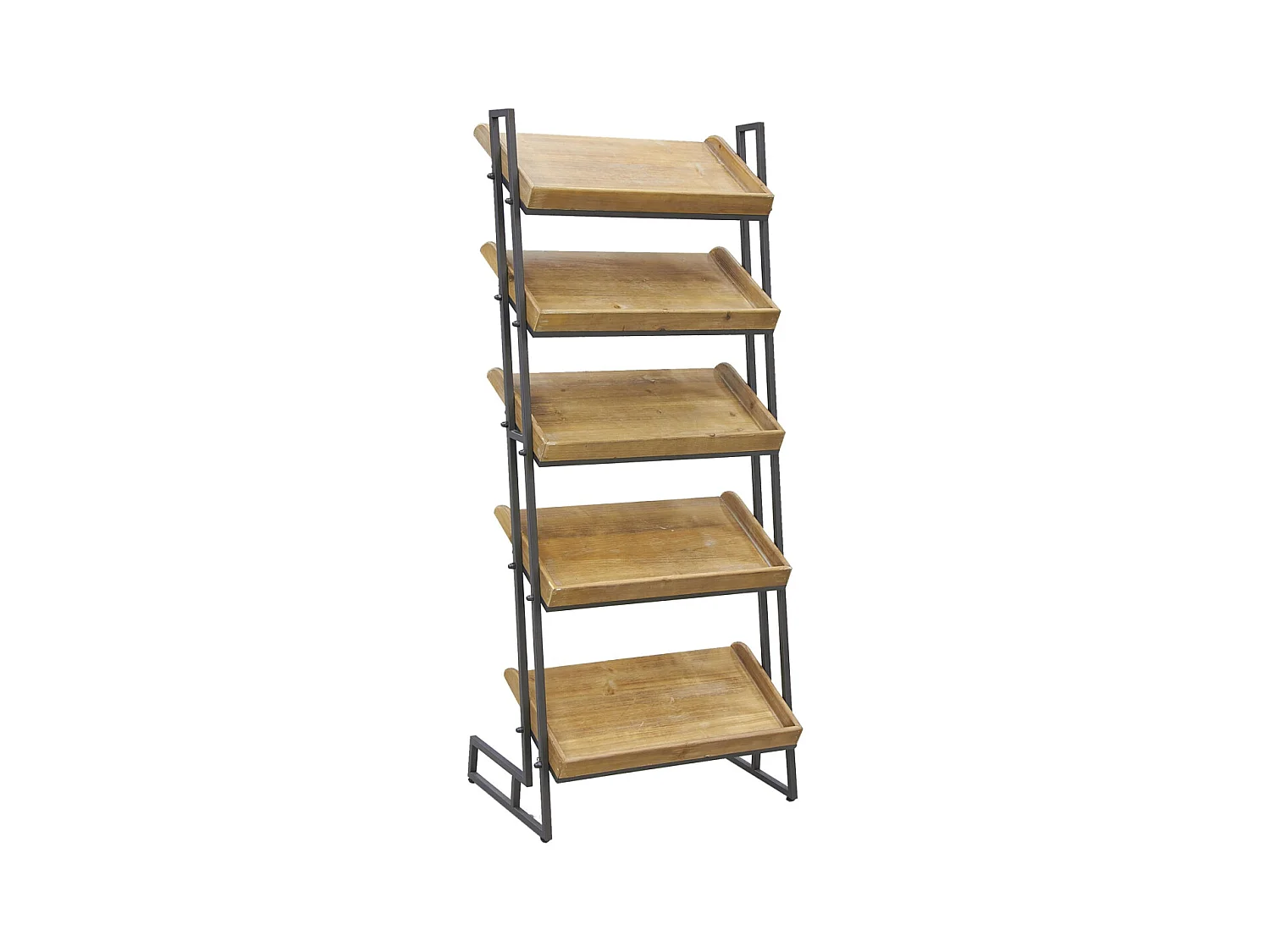 Etagère de présentation en pin et métal