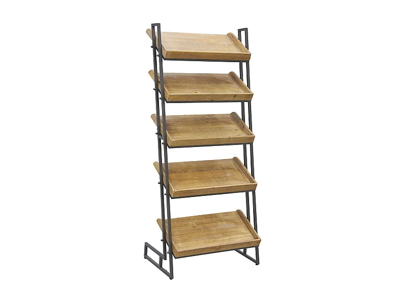 Etagère de présentation en pin et métal