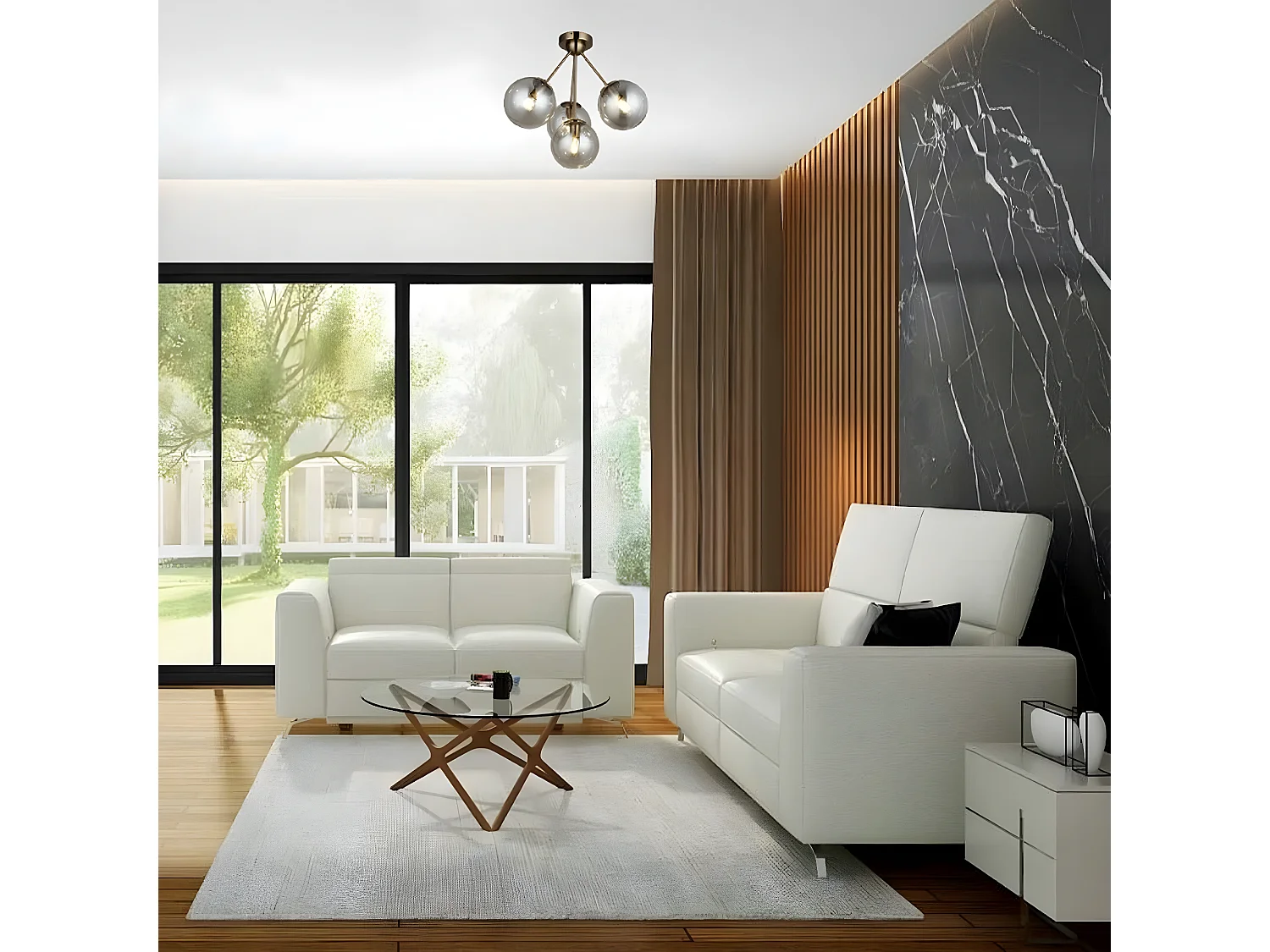 Plafondlamp Potenza - Goud - 54x54x50 cm - EPIKASA