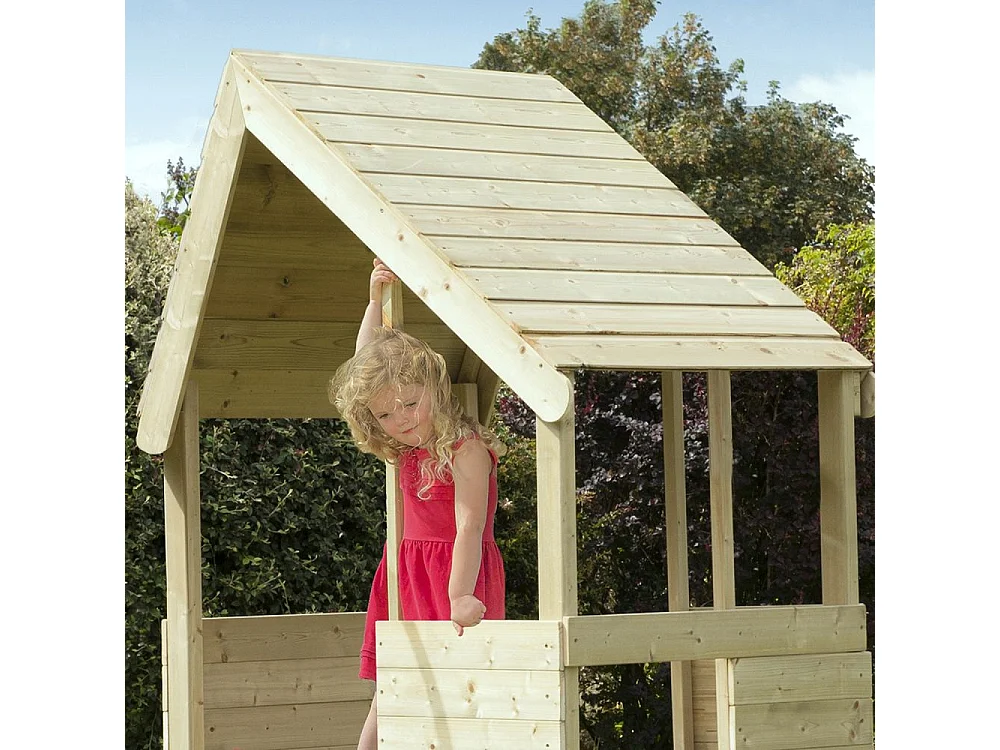 Cabane enfant sur pilotis avec bac à sable Lookout Sans glissière