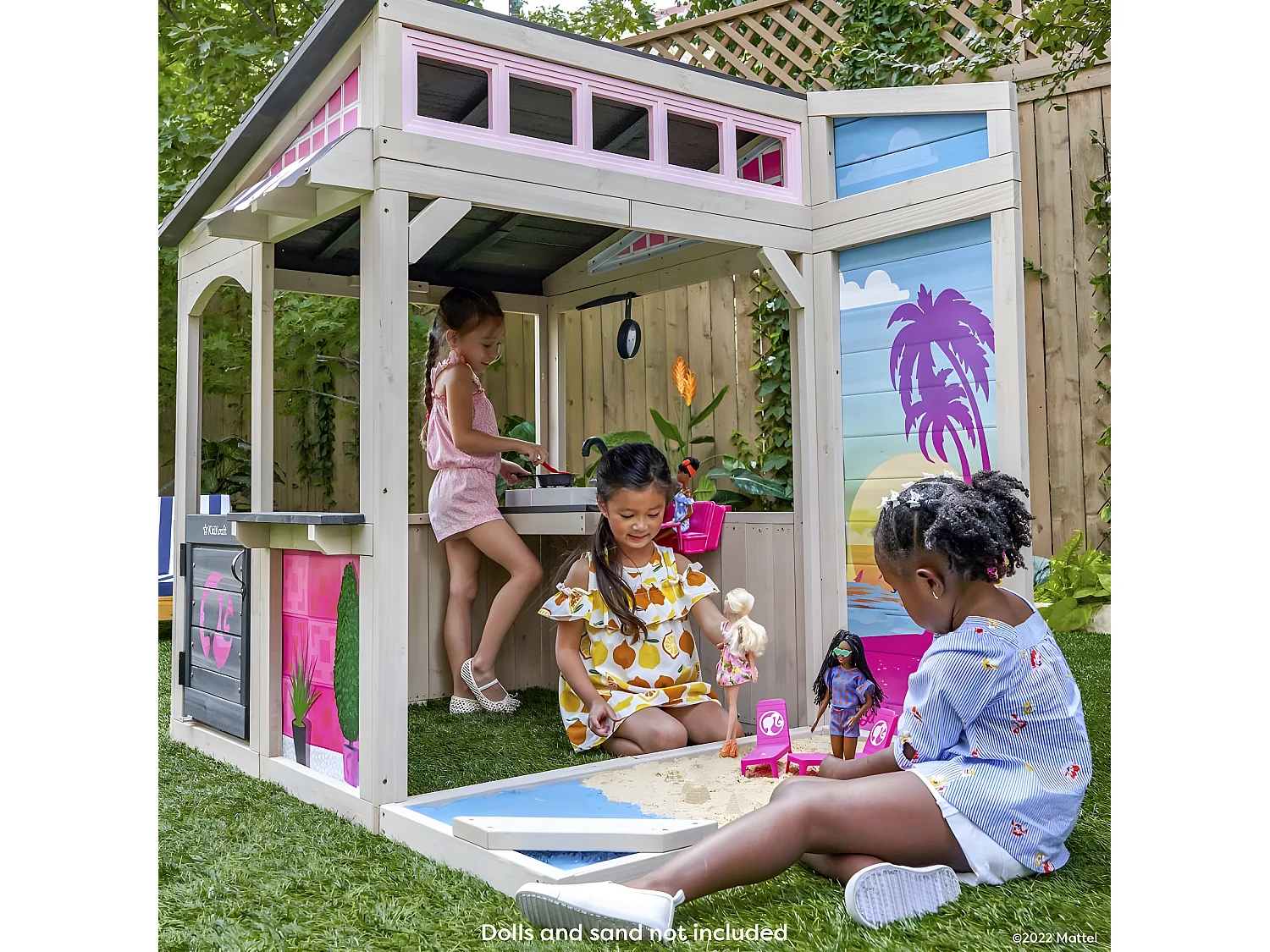 Maisonnette pour enfants en bois Barbie plage