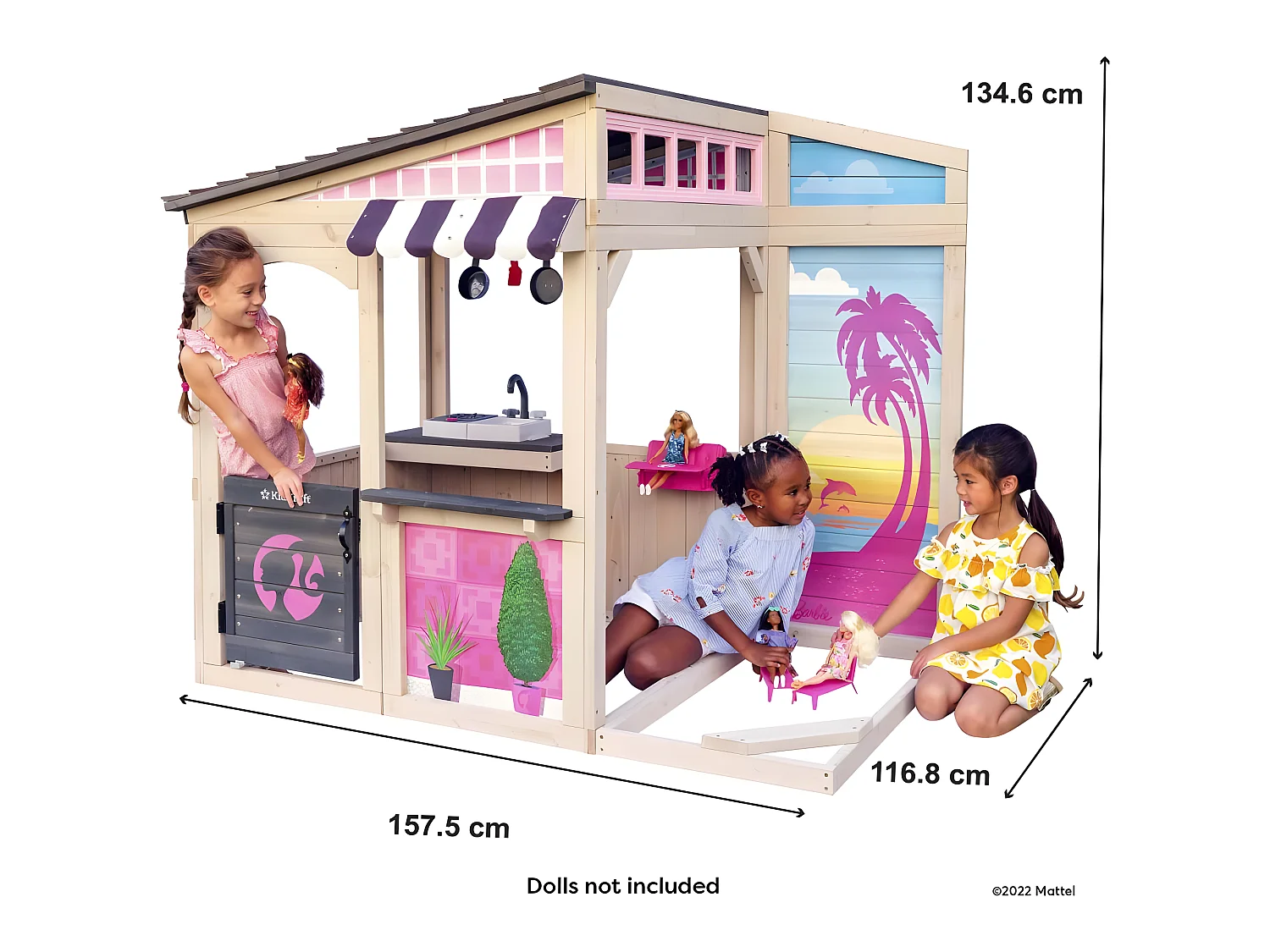 Maisonnette pour enfants en bois Barbie plage