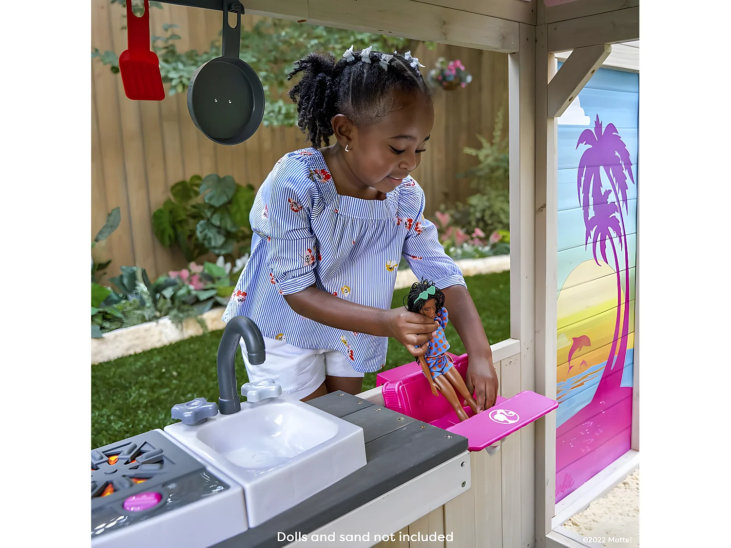 Maisonnette pour enfants en bois Barbie plage