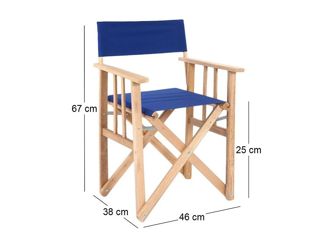 Fauteuil metteur en scène pour enfant (bleu) Bleu