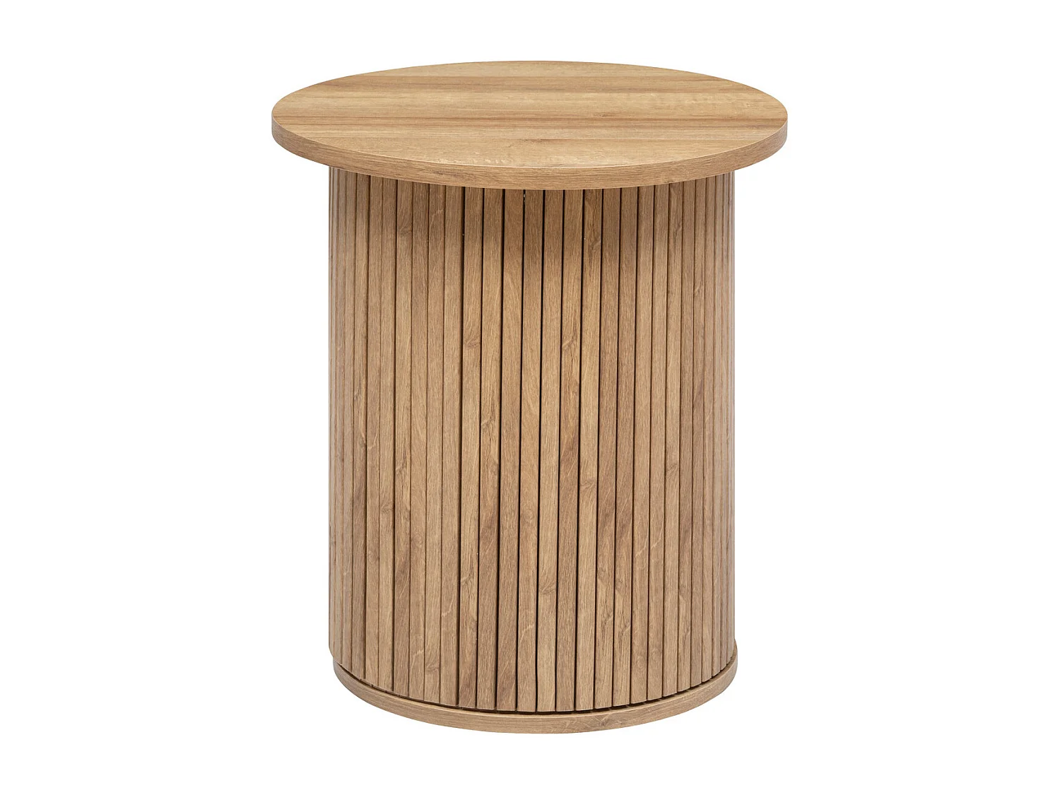 Table à café placage effet bois D 45 x H 50 cm