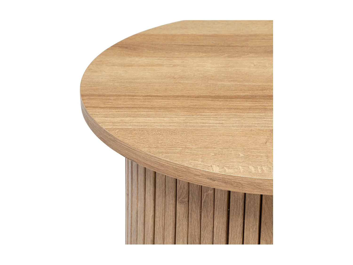 Table à café placage effet bois D 45 x H 50 cm