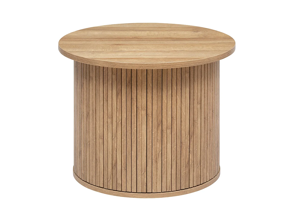 Table à café placage effet bois D 60 x H 45 cm