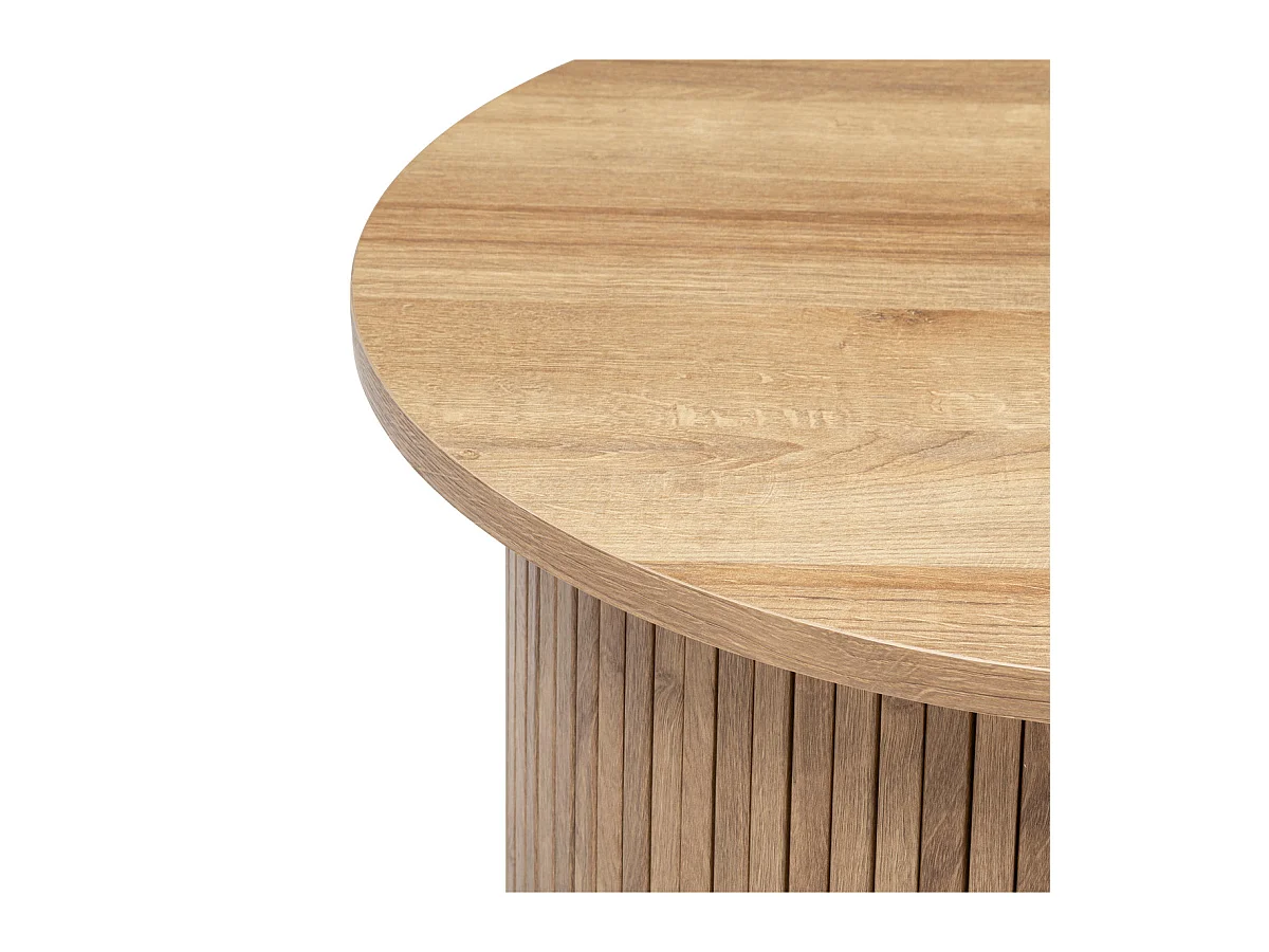 Table à café placage effet bois D 60 x H 45 cm