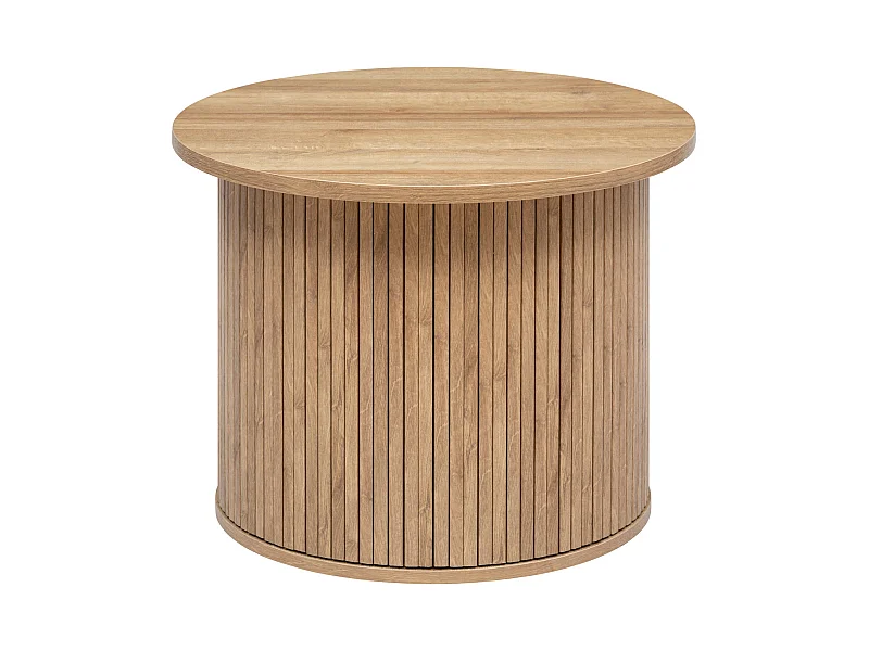 Table à café placage effet bois D 60 x H 45 cm