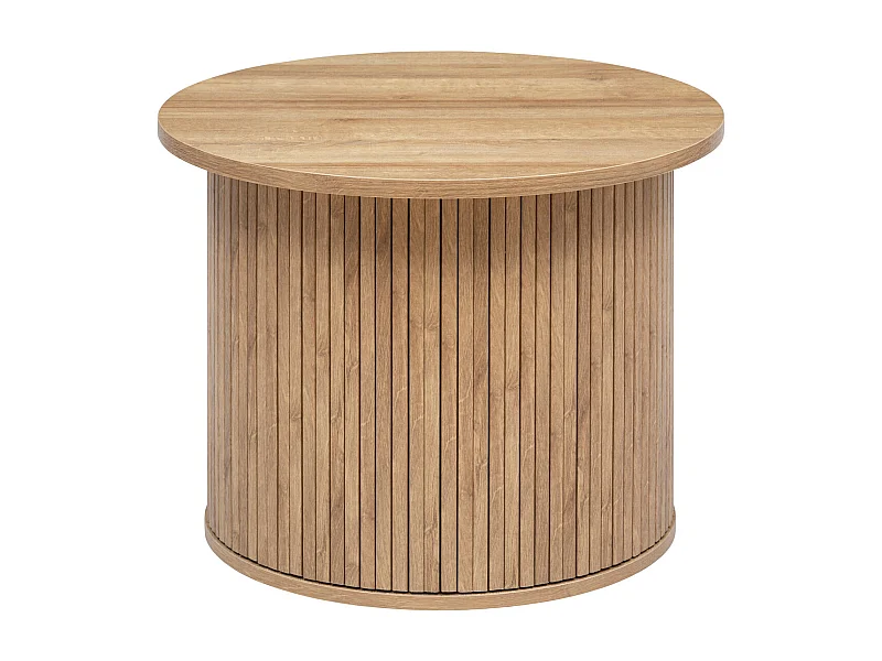 Table à café placage effet bois D 60 x H 45 cm