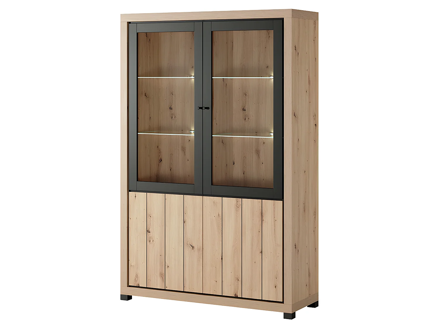 Vitrine 2 portes + 2 portes vitrées Dijon