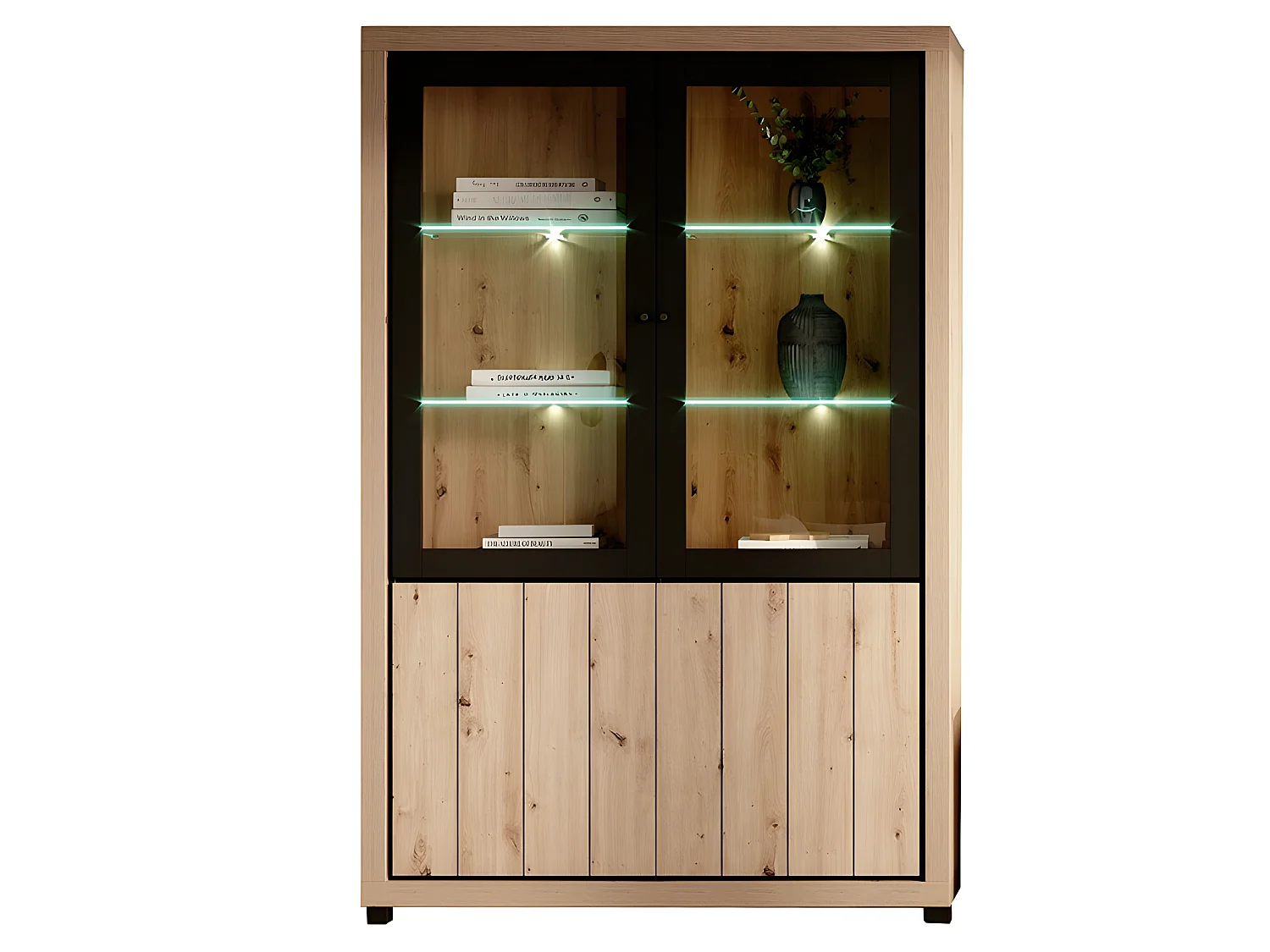 Vitrine 2 portes + 2 portes vitrées Dijon