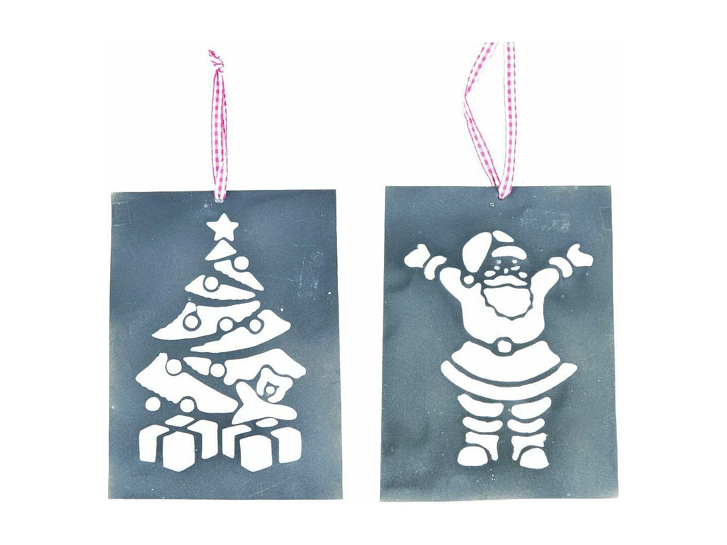 Plaque à suspendre Noël en métal (Lot de 2)