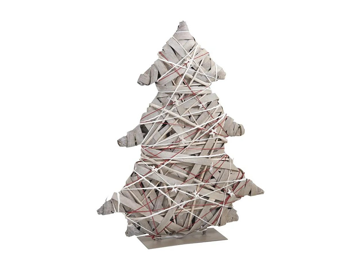Sapin déco en osier et métal