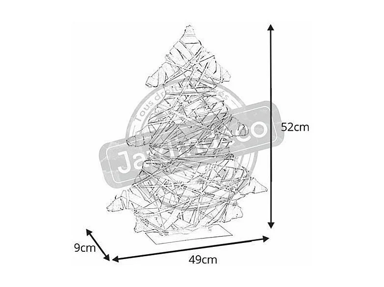 Sapin déco en osier et métal