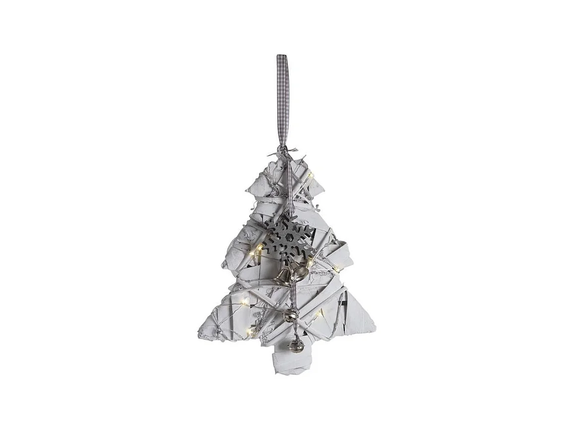 Sapin en bois lumineux à suspendre