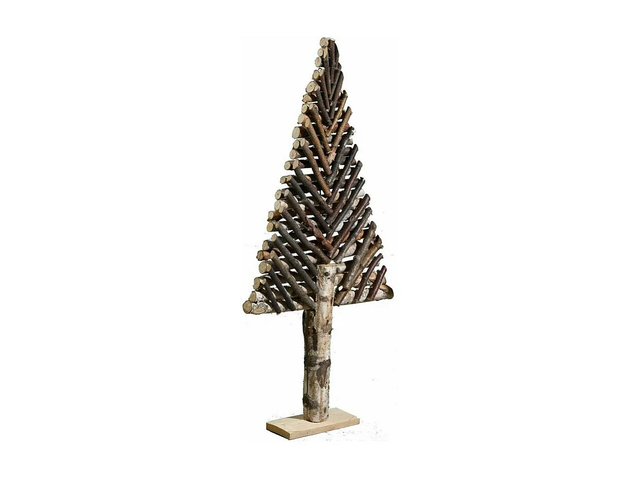 Sapin décoratif en bouleau motif chevron Grand modèle