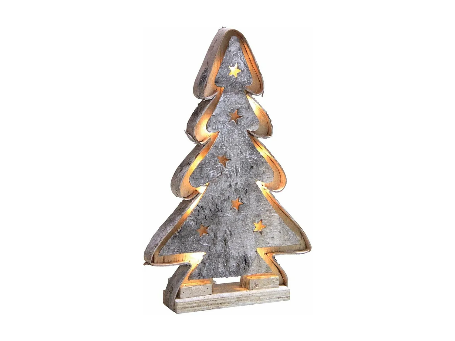 Sapin décoratif en bouleau avec led 65 cm