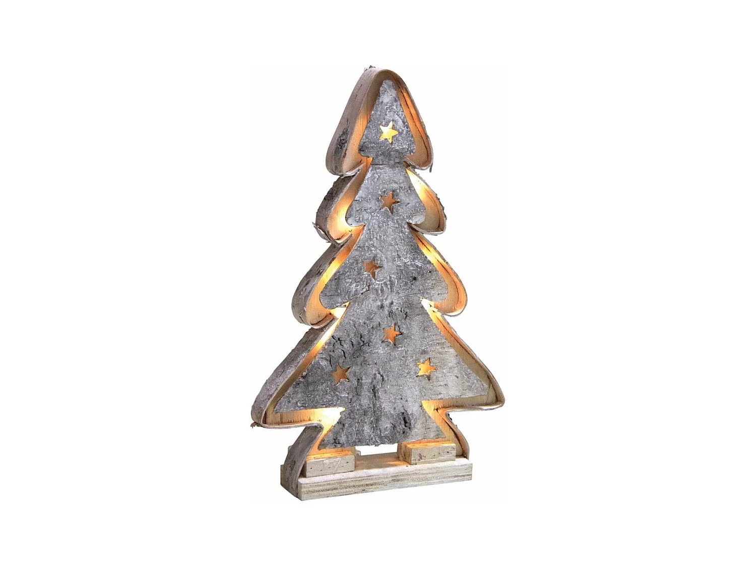Sapin décoratif en bouleau avec led 65 cm