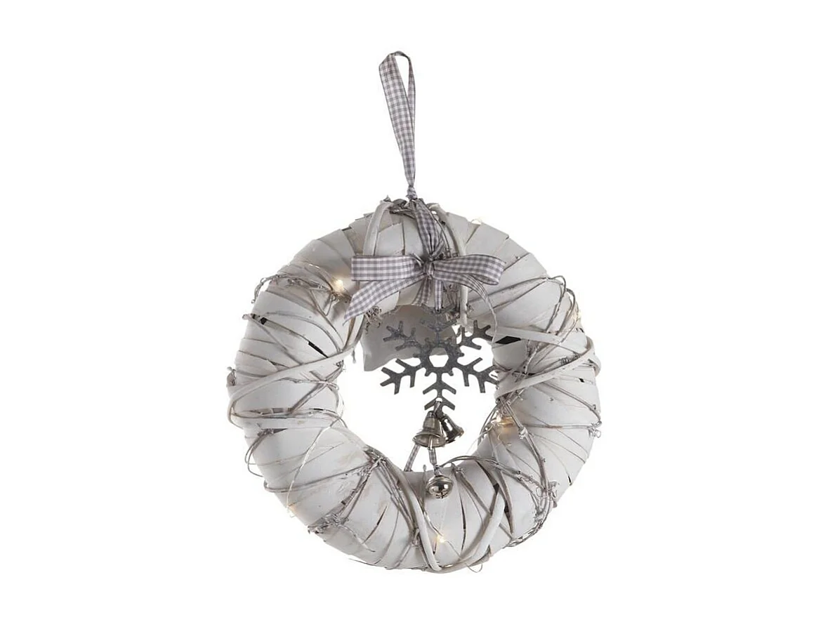 Beleuchteter Türkranz aus Holz 25 x 7 cm