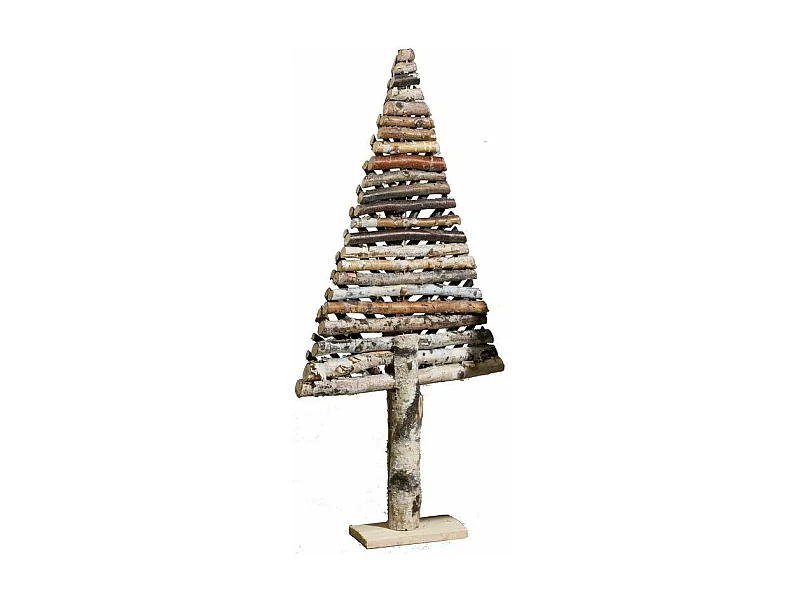Sapin décoratif en bouleau motif chevron Moyen modèle