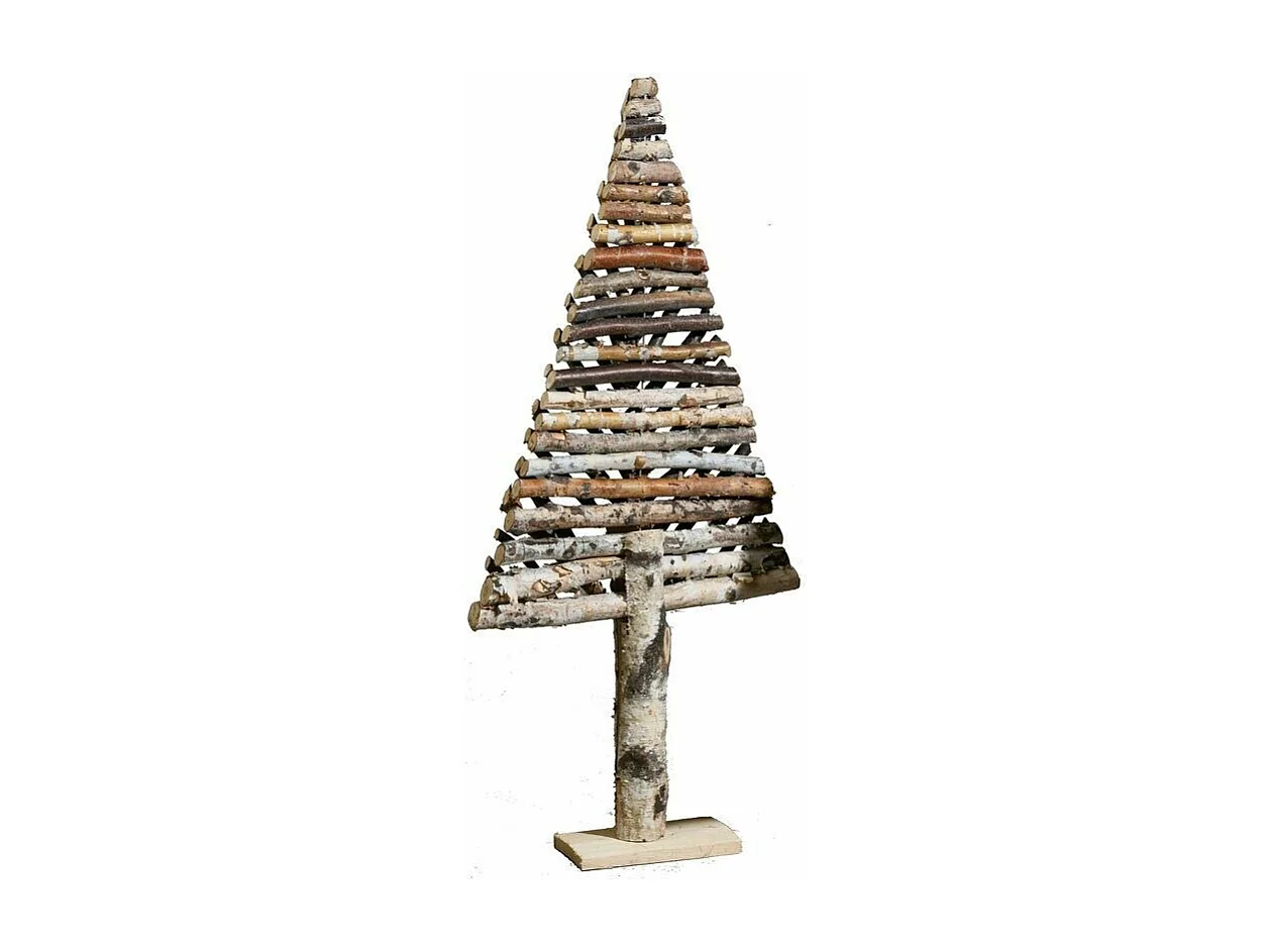 Sapin décoratif en bouleau motif chevron Moyen modèle