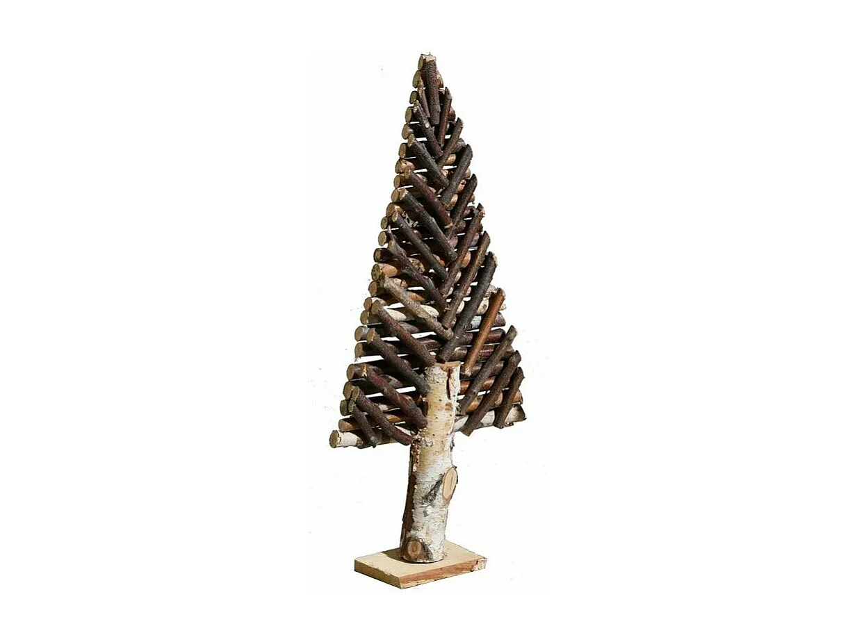 Sapin décoratif en bouleau motif chevron Moyen modèle
