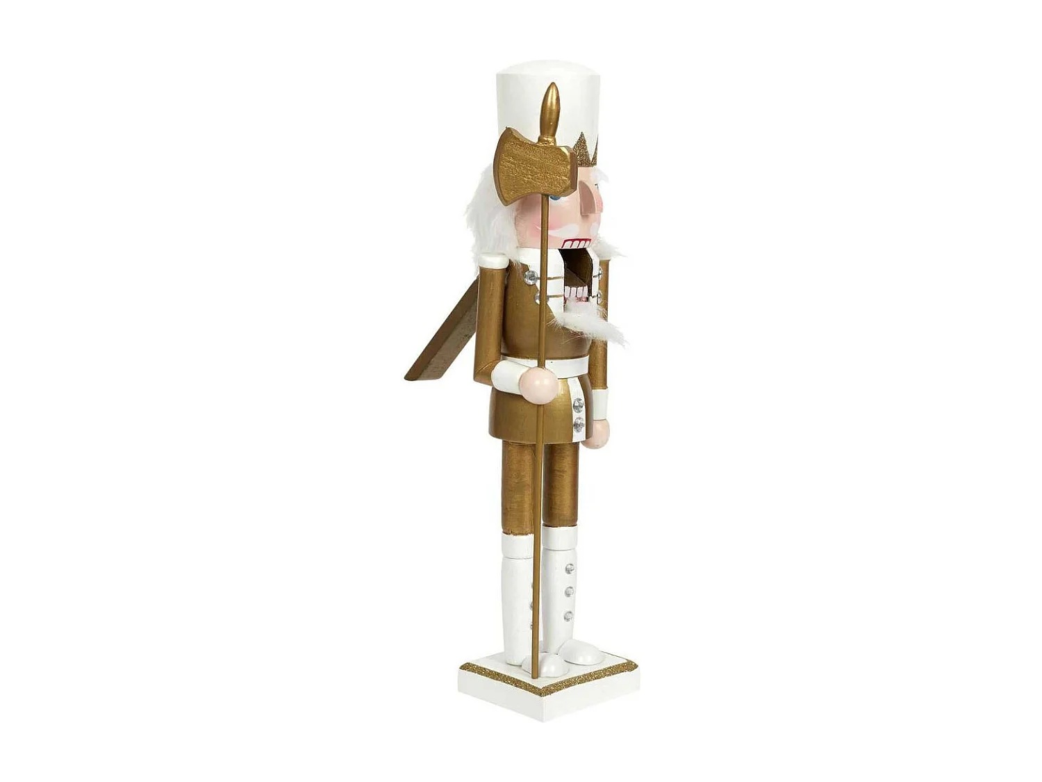 Set De 2 Figurines Casses Noisettes Blanc, Or