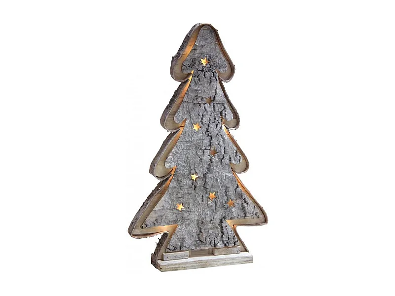 Sapin décoratif LED en bois de bouleau – Ambiance chaleureuse pour Noël