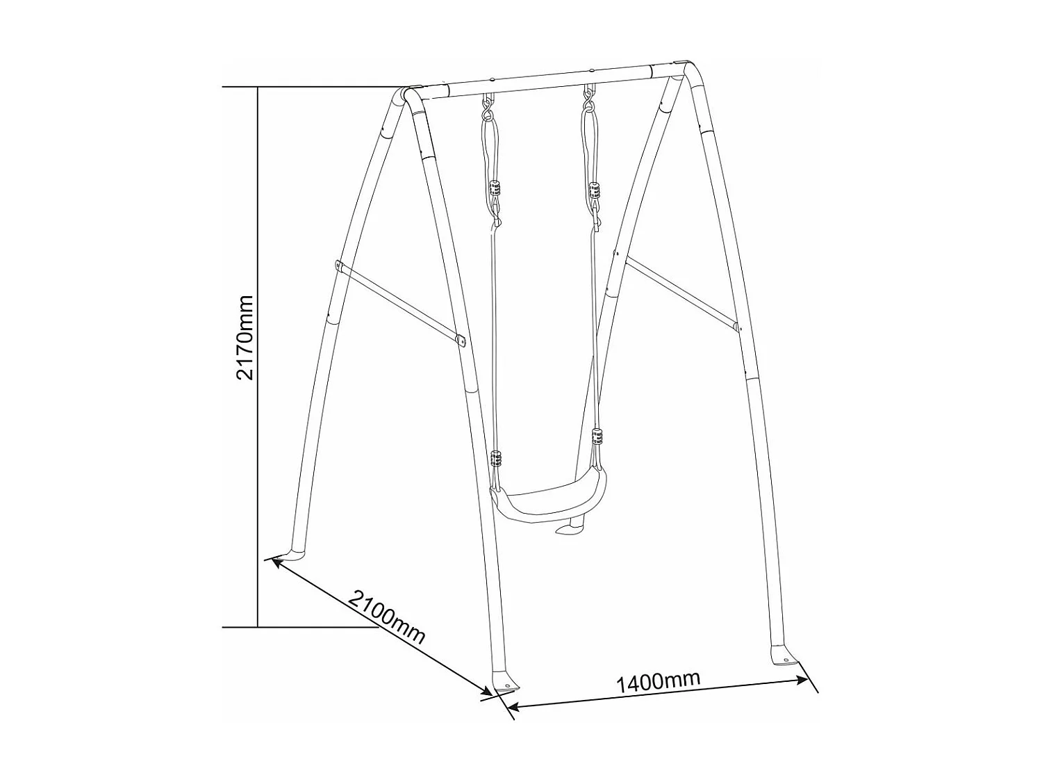 Columpio de metal simple