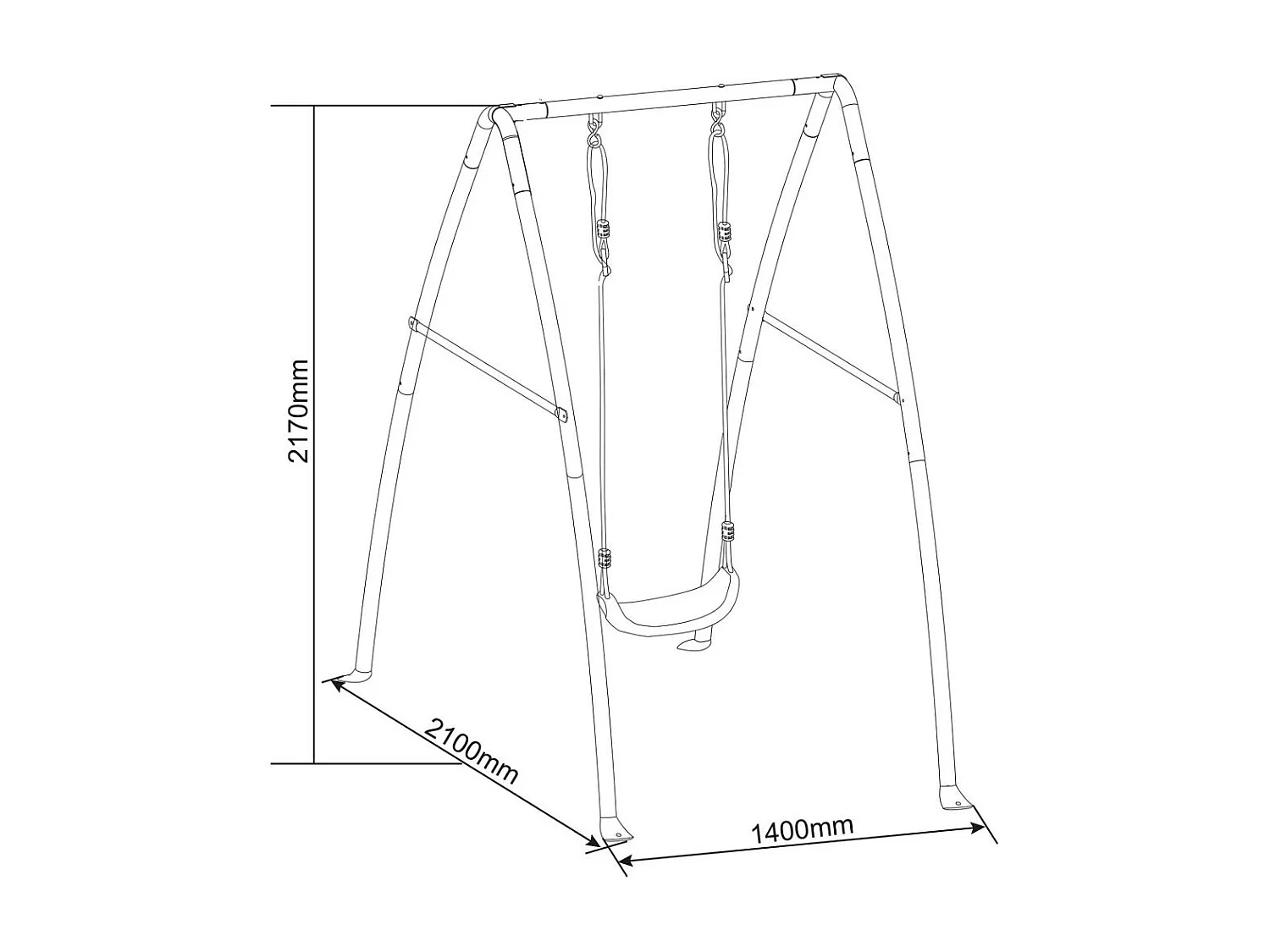 Columpio de metal simple