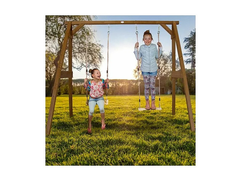 Portique en bois balançoire double Swing Double