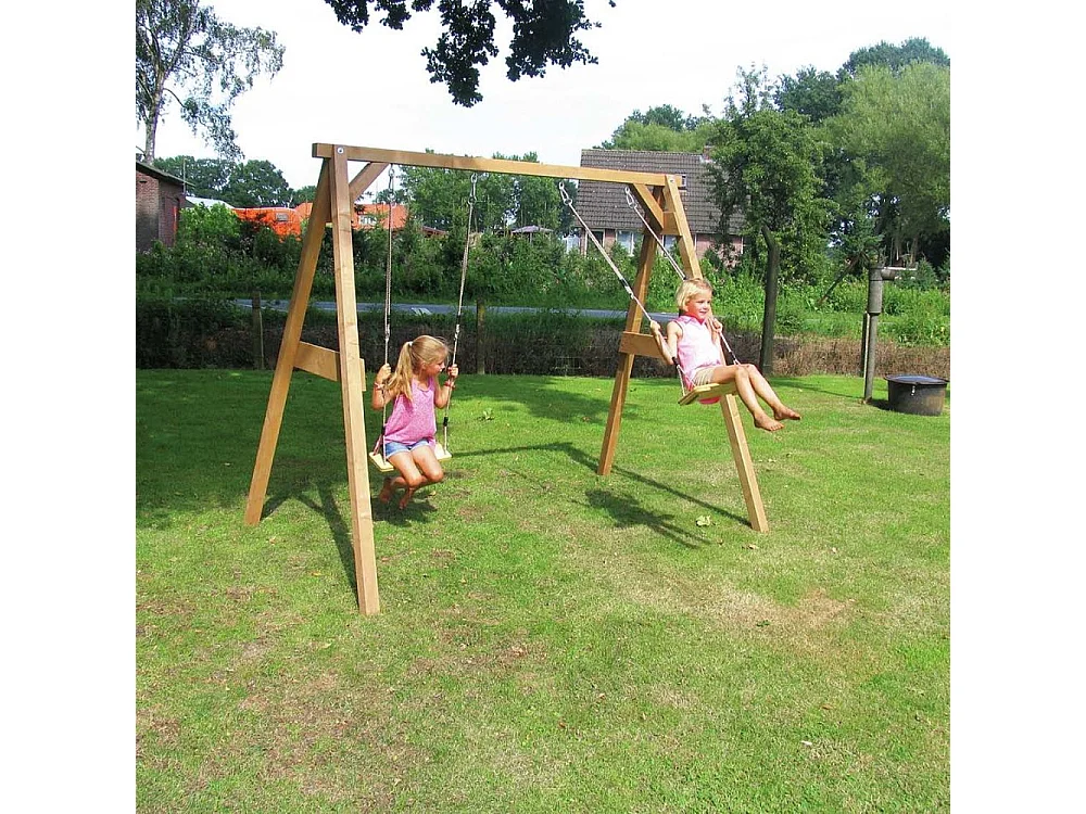 Portique en bois balançoire double Swing Double