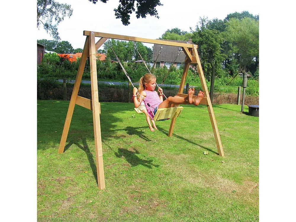 Portique en bois balançoire double Swing Double