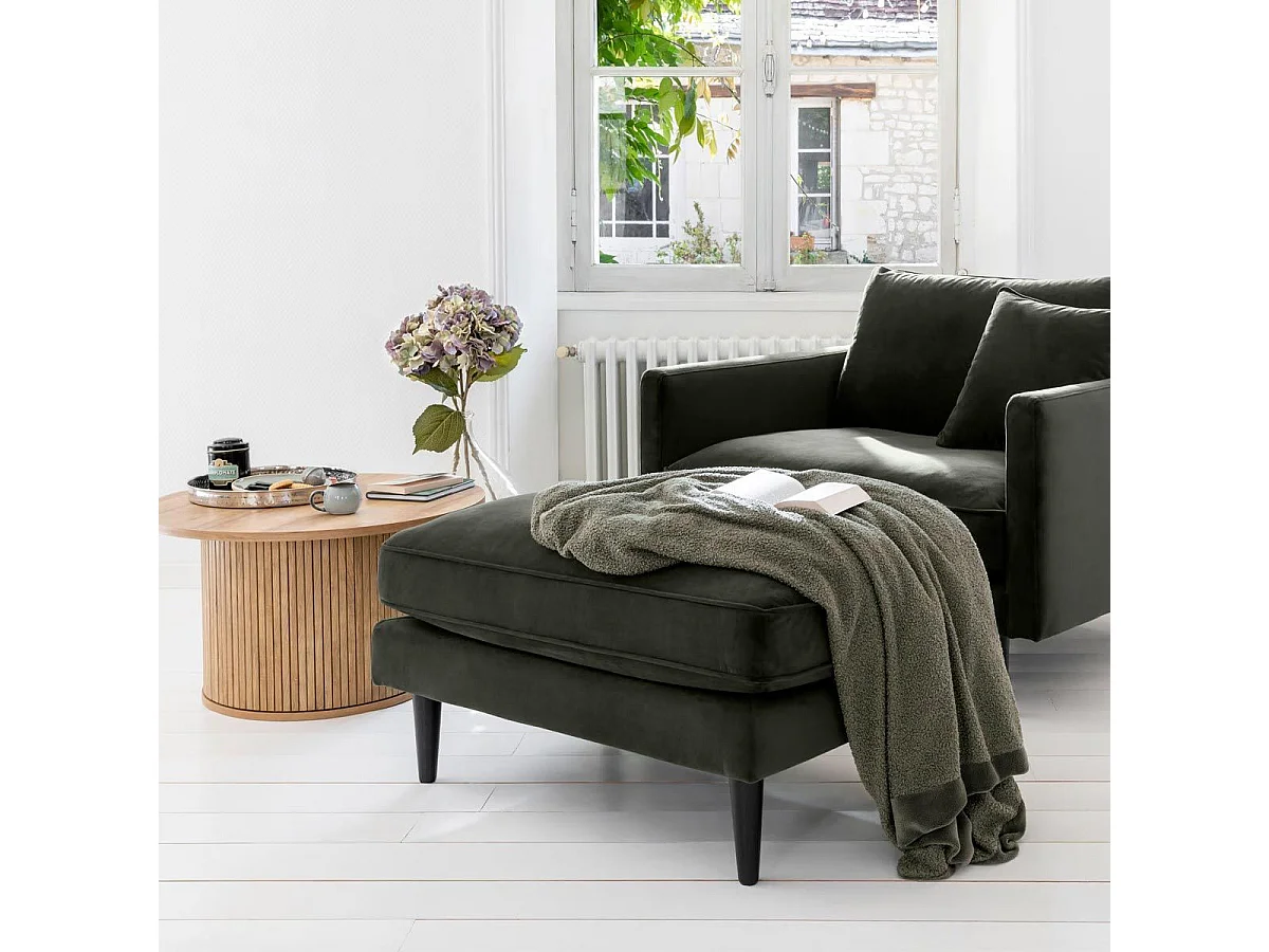 Table basse placage effet bois D 70 x P 40 cm