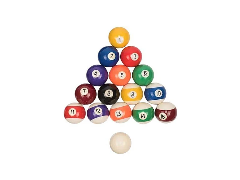 Lot de 16 Billes Billard "Jeu Américain" 5cm Multicolore