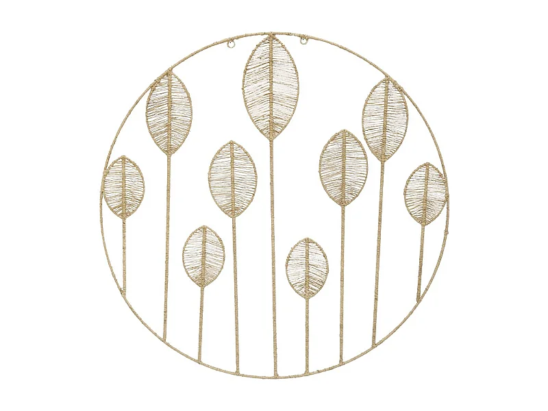 Décoration murale ajouré en jute - Feuille
