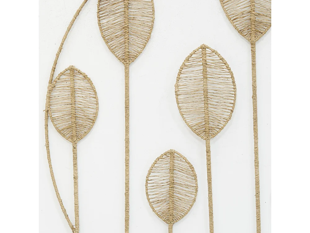 Décoration murale ajouré en jute - Feuille