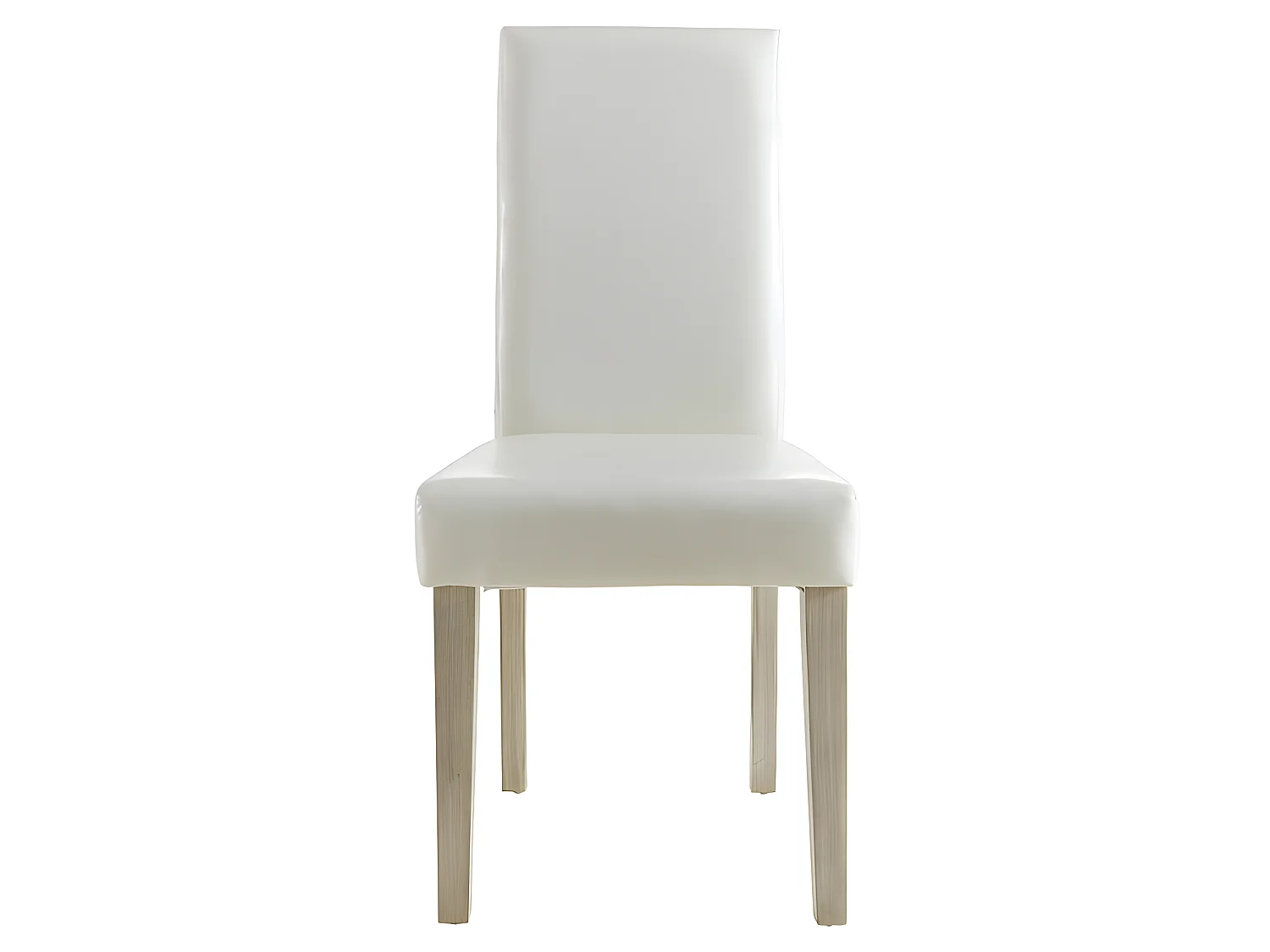 Chaise dossier haut blanc PU Guevara